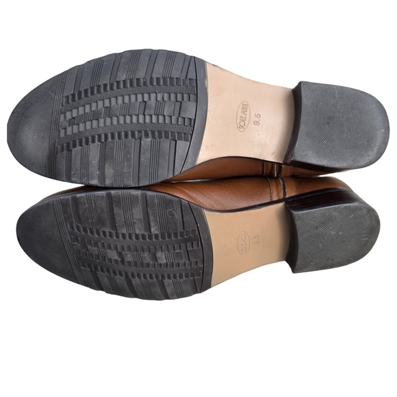 Sole Mani Women's Quilted Gabi Leather Boot In Cognac, Size 9.5M - Picture 11 of 16